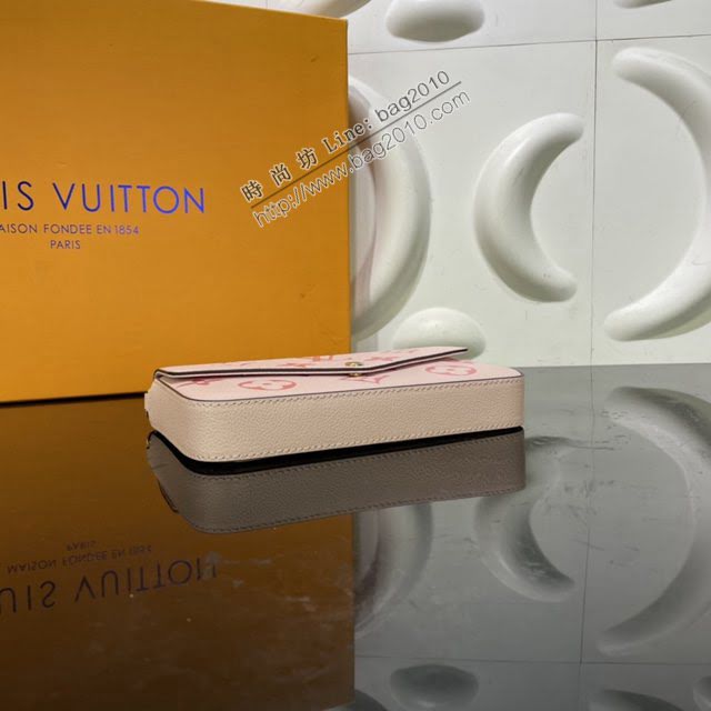LOUIS VUITTON專櫃新款包包 路易威登Pochette Félicie鏈條包 LV字母漸變翻蓋信封女包  ydh4106